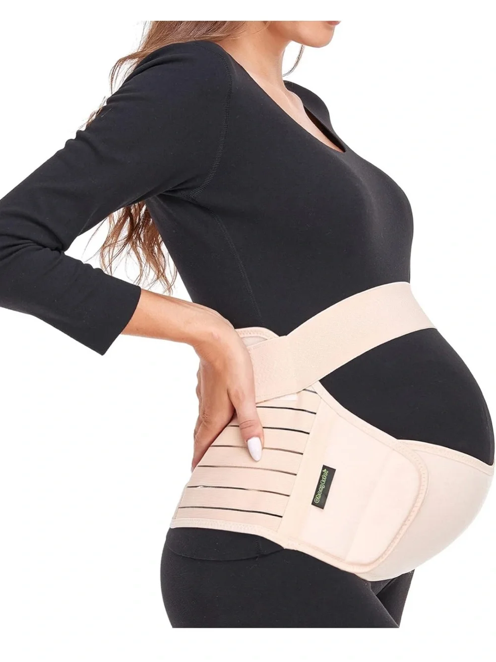 Maternity Belly Support Band in Nude